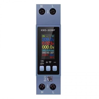 
                
    voltmetru inteligent sinotimer, wifi, tuya, tensiune/curent/putere/kwh/pf/hz/multifunctional, 0,96 inch dd