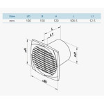 
                
    ventilator vents 100dl, diametru 100mm, debit 95mc/h, timer
            
