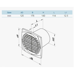 
                
    ventilator vents 125dt, cu timer, diametru 125m, debit 180 mc/h
            