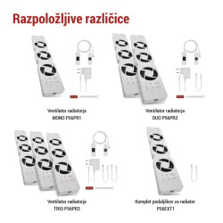 ventilator pod radiator duo, bily