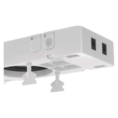 ventilator pod radiator duo, bily