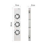 ventilator pod radiator duo, bily