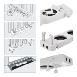 ventilator pod radiator trio, bily