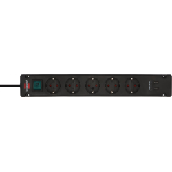 prelungitor brennenstuhl bremounta 5 prize, 2 x usb-c, 3m, buton on off, prindere in suruburi