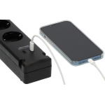 prelungitor brennenstuhl bremounta 5 prize, 2 x usb-c, 3m, buton on off, prindere in suruburi