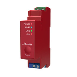 releu inteligent shelly pro 1pm - 1canal cu contor de energie, wifi, lan, sina din, control aplicatie, compatibil amazon alexa, 