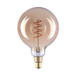 bec inteligent shelly vintage g125, dimmer, wi-fi, e27, 4w, 260 lm, control aplicatie, compatibil amazon alexa si google assista