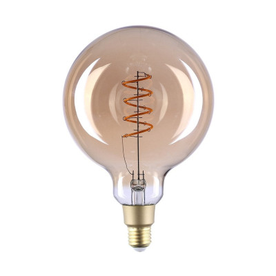 bec inteligent shelly vintage g125, dimmer, wi-fi, e27, 4w, 260 lm, control aplicatie, compatibil amazon alexa si google assista