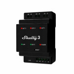 releu inteligent shelly pro 3 - 3canale, wifi, lan, sina din, control aplicatie, compatibil amazon alexa, google assistant si ho