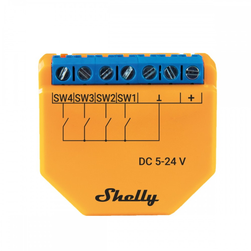 modul wi-fi pentru activarea scenelor shelly plus i4 - dc, 4 canale, compatibil cu amazon alexa si google assistant modul wi-fi pentru activarea scenelor shelly plus i4 - dc, 4 canale, compatibil cu amazon alexa si google assistant