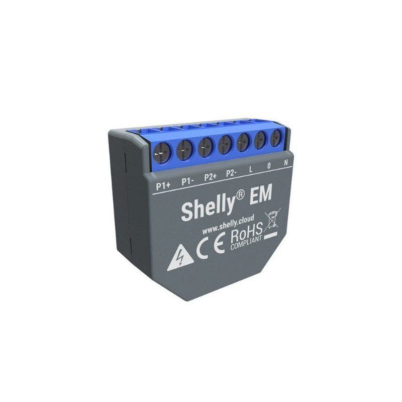 shelly em contor de energie monofazat cu 2 canale cu controlul contactorului shelly em contor de energie monofazat cu 2 canale cu controlul contactorului