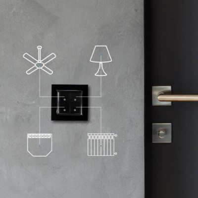 shelly wall switch 4 - negru