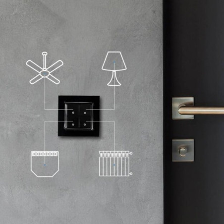 shelly wall switch 4 - negru