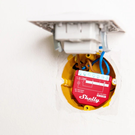 releu inteligent shelly qubino wave 1pm cu contor de putere, z-wave