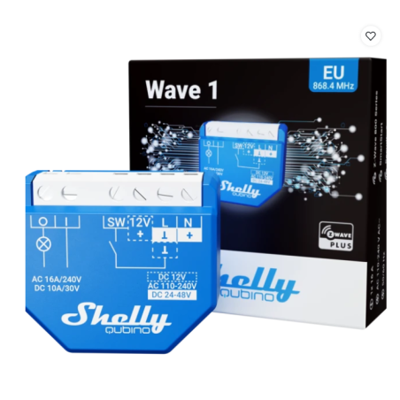 releu inteligent shelly qubino wave 1, z-wave