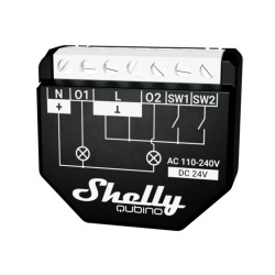 releu inteligent shelly qubino wave 2pm cu contor de putere, z-wave