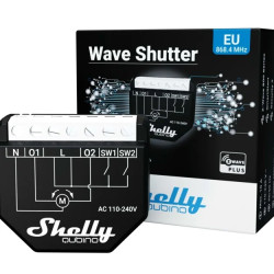 shelly quibino wave shutter - comutator pentru controlul jaluzelelor, obloanelor si a usilor automate, z-wave, 2 canale, 10a