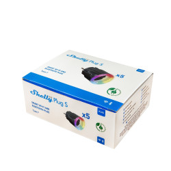 pachet 5 shelly plus plug s negre cu monitorizare consum, wifi, control aplicatie, compatibil amazon alexa, google assistant si 