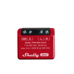 releu inteligent shelly 1pm mini gen3, 1 canal, 8a