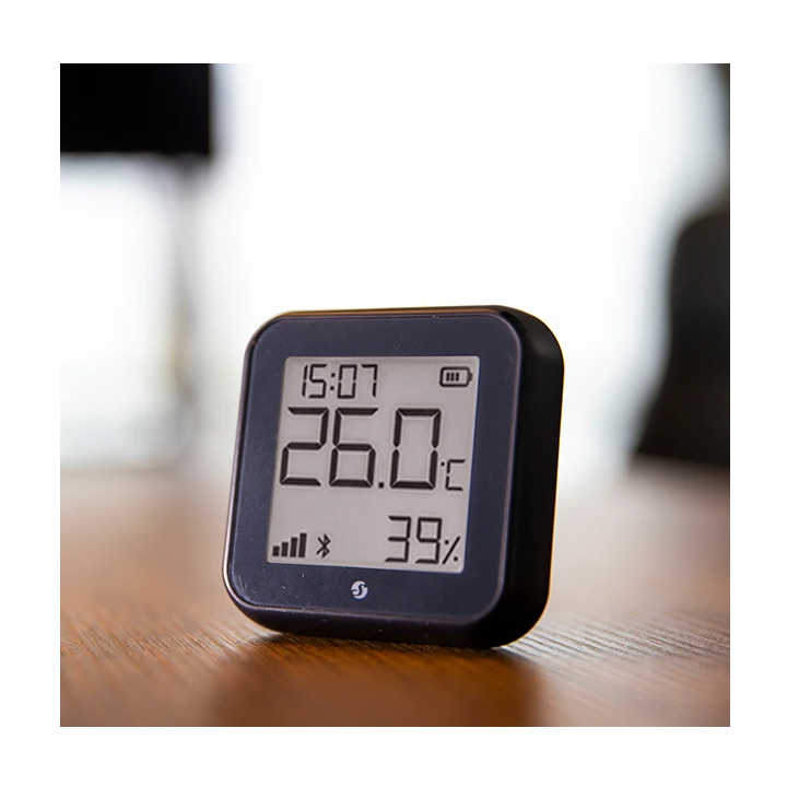 termostat shelly ht gen3 matte black, ecran e-ink, wifi, control aplicatie