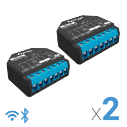 pachet de 2 relee inteligente shelly plus 2pm - 2canale cu contor de energie, wifi, control aplicatie, compatibil amazon alexa, 