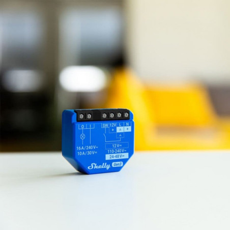 releu inteligent shelly 1 gen3, 1 canal, 16a, wifi, contact uscat