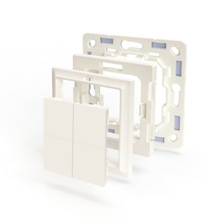 comutator de perete shelly blu wall switch 4 + rama gira merten
