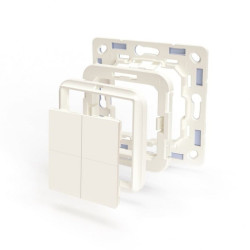 comutator de perete shelly blu wall switch 4 + rama busch-jaeger