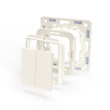 comutator de perete shelly blu wall switch 4 + rama busch-jaeger