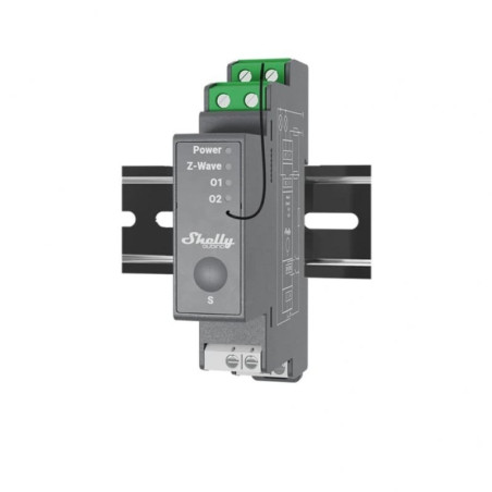 releu inteligent shelly qubino wave pro 2, 16a, 2 canale, z-wave
