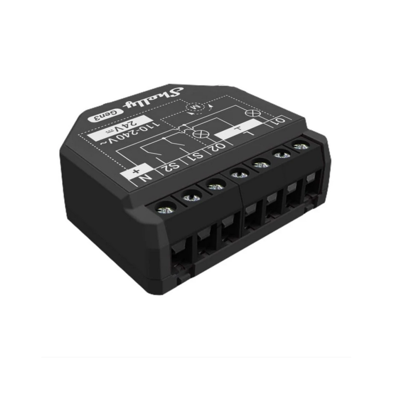 releu inteligent shelly 2pm gen3, 2 canale, monitorizare consum, wifi, bluetooth, 2x10a