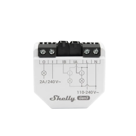 shelly em gen3 contor de energie monofazat cu 2 canale + clamp (1x transformator 50a)