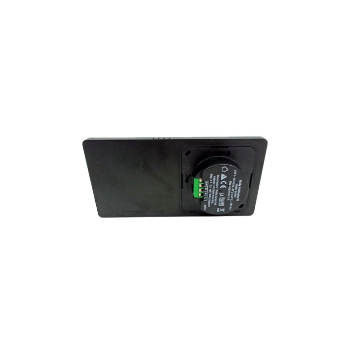 display smart cu intrerupator integrat shelly wall display x 2 silver, ecran 6.95   , integrare nativa home assistant
