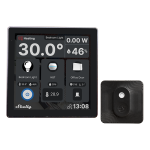 intrerupator smart cu touchscreen shelly wall display, wi-fi, negru bluethooth + ht black