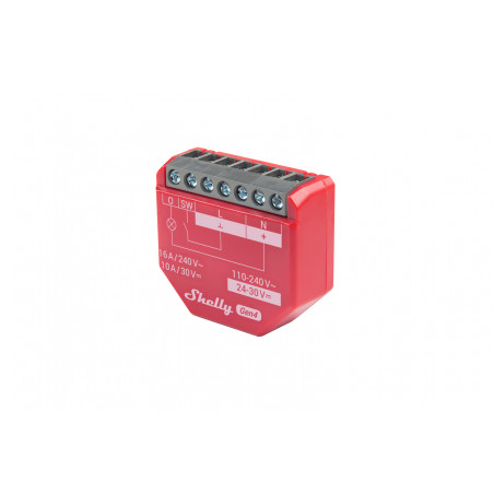 releu inteligent shelly 1pm gen4, 1 canal, 16a, monitorizare consum, multiprotocol (wifi, bluetooth, matter, zigbee) , integrare