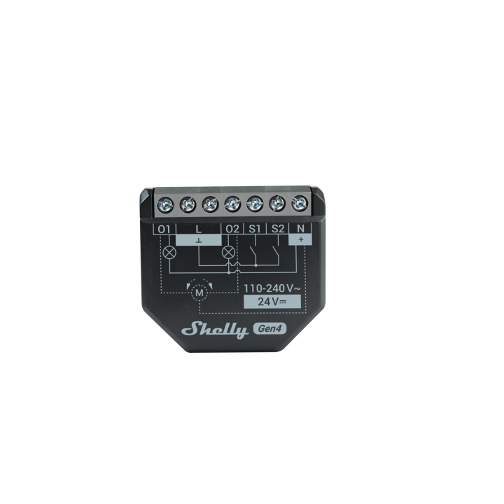 releu inteligent shelly 2pm gen4, 2 canale, 2x10a, monitorizare consum, multiprotocol (wifi, bluetooth, matter, zigbee) , integr