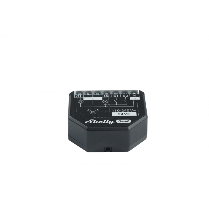 releu inteligent shelly 2pm gen4, 2 canale, 2x10a, monitorizare consum, multiprotocol (wifi, bluetooth, matter, zigbee) , integr