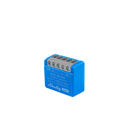 releu inteligent shelly 1 mini gen4, 1 canal, 8a, multiprotocol (wifi, bluetooth, matter, zigbee), contact uscat