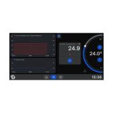 display smart cu intrerupator integrat shelly wall display x 2 negru, ecran 6.95   , integrare nativa home assistant - shelly