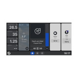display smart cu intrerupator integrat shelly wall display x 2 negru, ecran 6.95   , integrare nativa home assistant - shelly