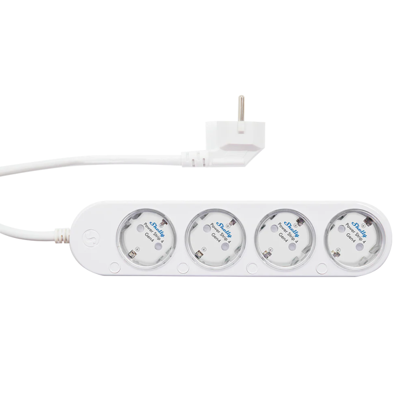 shelly power strip 4 gen4 alb , prelungitor inteligent cu 4 prize si masurare consum shelly power strip 4 gen4 alb , prelungitor inteligent cu 4 prize si masurare consum