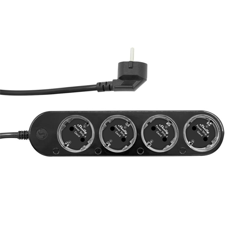 shelly power strip 4 gen4 negru , prelungitor inteligent cu 4 prize si masurare consum shelly power strip 4 gen4 negru , prelungitor inteligent cu 4 prize si masurare consum