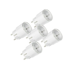 pachet 5a  shelly plug s gen3 alb ,   prize inteligente wifi, matter, bluetooth, monitorizare consum