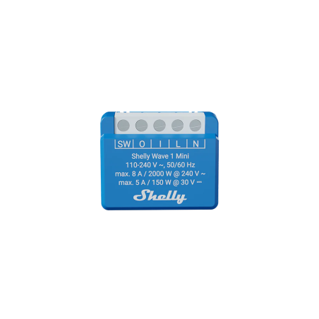 shelly wave 1 mini lr ,   releu inteligent z-wave long range pentru control automatizat