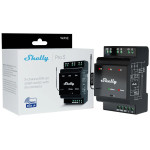 shelly wave pro 3 lr ,   releu inteligent z-wave long range cu 3 canale, montaj pe sina din