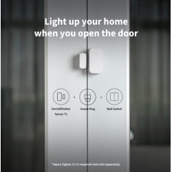 senzor de geam usa aqara door and window sensor t1, zigbee, apple homekit