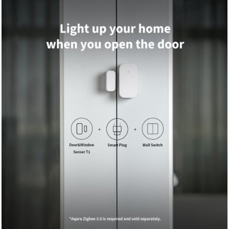 senzor de geam usa aqara door and window sensor t1, zigbee, apple homekit