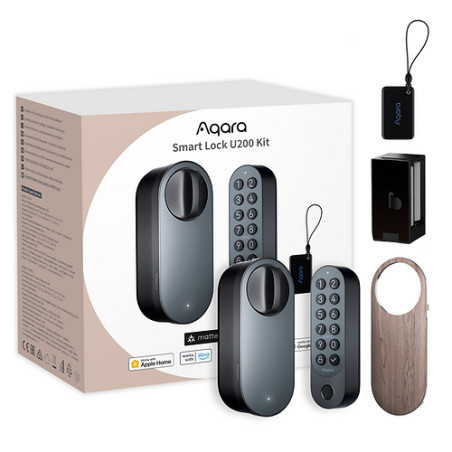 incuietoare yala inteligenta aqara u200 kit, neagra, apple homekit