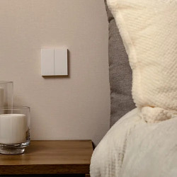 intrerupator inteligent aqara h1 double rocker, necesita nul, 2 canale, zigbee