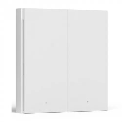intrerupator inteligent aqara h1 double rocker, necesita nul, 2 canale, zigbee